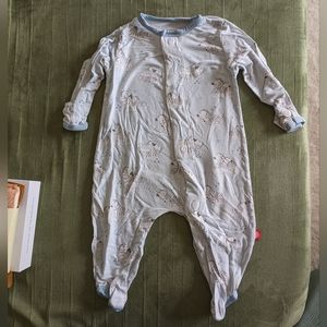 Magnetic Me footie pj sleeping zebra print